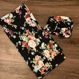 2’ x 2’ Blanket & Hat for 0-6M Baby